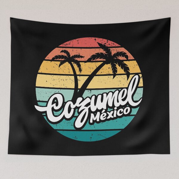 Item preview, Cozumel Beach, Mexico retro sunset designed and sold by Pau Baz.