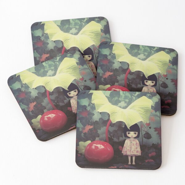 Item preview, Japanese Flower Fairy 0.1 - Sheltering Under a Cherry Leaf  designed and sold by Oh Halo Berry.
