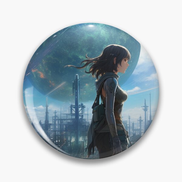 Item preview, Visionary girl looks at distant moon designed and sold by Mar Es.
