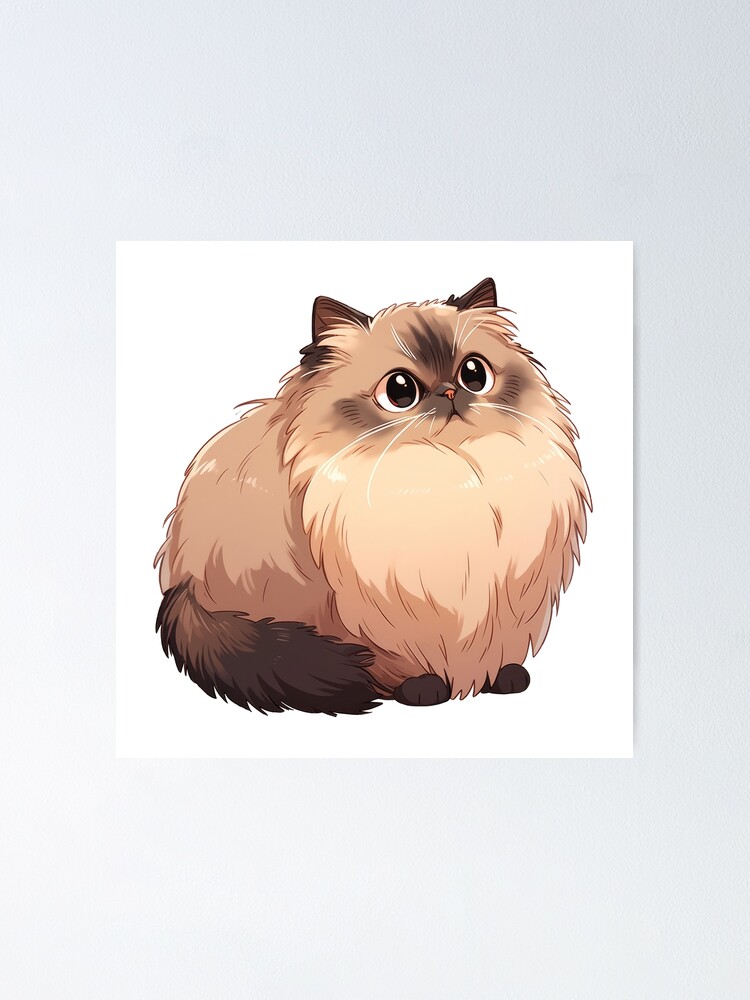 Cute Anime Sepia Ragdoll Cat Sticker for Sale by SundayDonuts