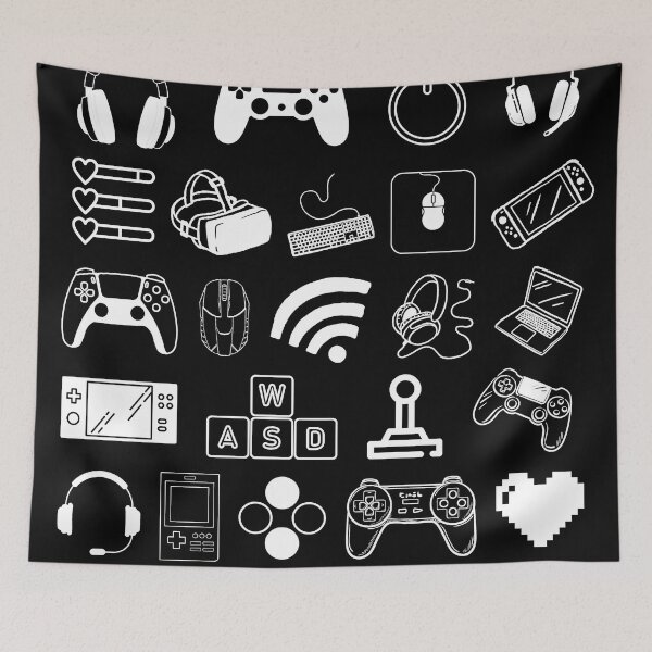 Item preview, Gamer Themed Pattern designed and sold by PinkSyrupWS.