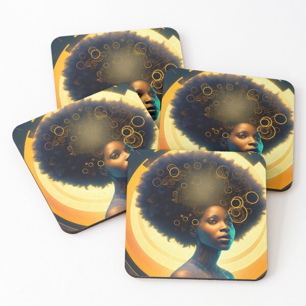 Item preview, Stunning Afrofuturist Portrait of a Strong Black Woman designed and sold by bobbi-gyre.