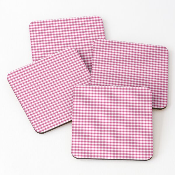 Item preview, Bold Hot Pink Peacock Gingham designed and sold by coverinlove.