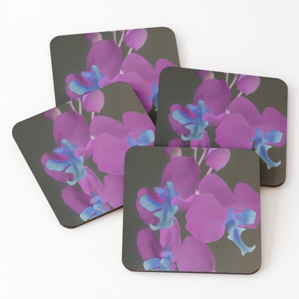 Item preview, Purple orchids on a black background designed and sold by Gabriel BOCQUAIRE.
