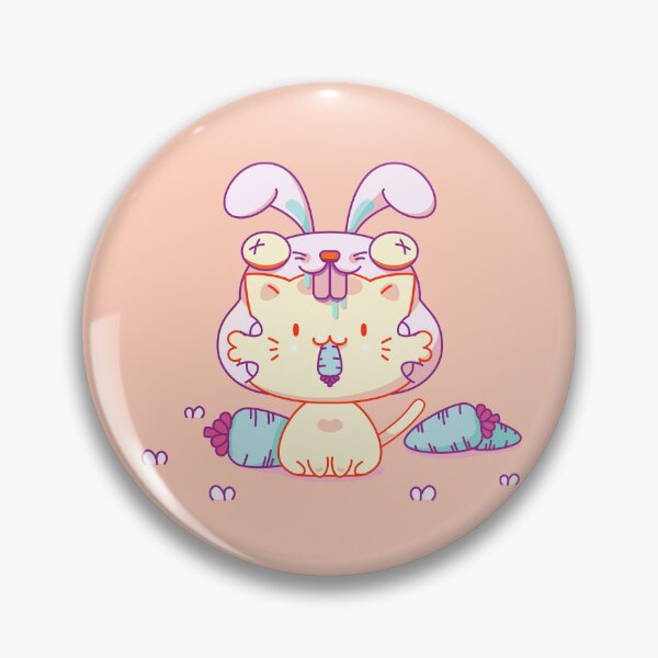 Item preview, Cute Cat and Hungry Rabbit Friend designed and sold by AikaNay.