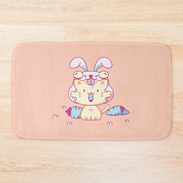 Item preview, Cute Cat and Hungry Rabbit Friend designed and sold by AikaNay.