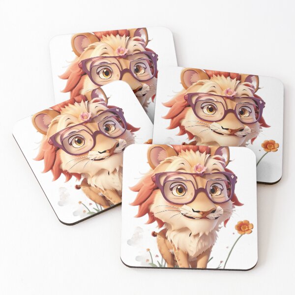 Item preview, Lion wearing Glasses designed and sold by Lia's AI Art.