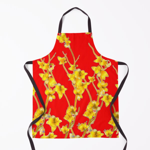 Item preview, GOLDEN SPRING FLORALS PATTERN RED ART designed and sold by sharlesart.