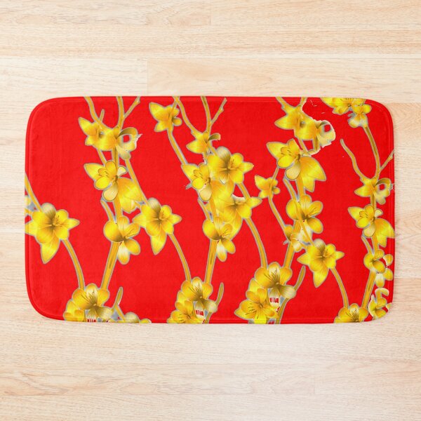 Item preview, GOLDEN SPRING FLORALS PATTERN RED ART designed and sold by sharlesart.