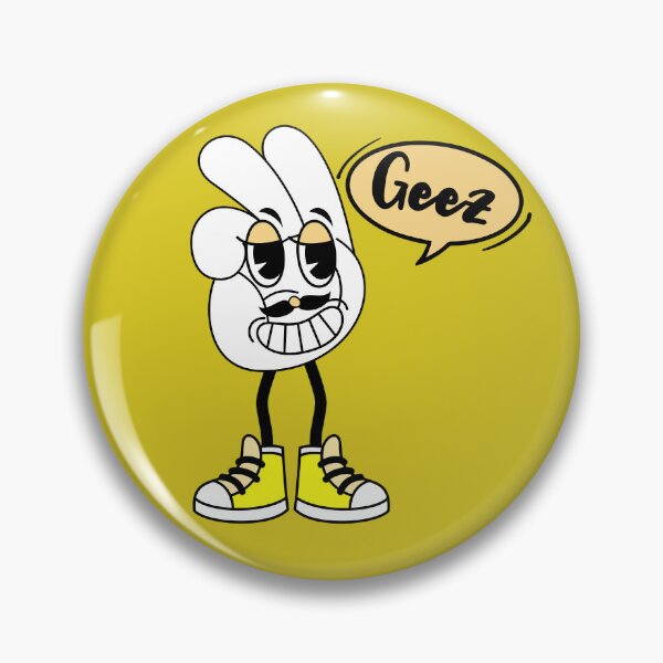Item preview, Cheerful Geez Mascot Hand with Mustache Design designed and sold by WilDigitalFinds.