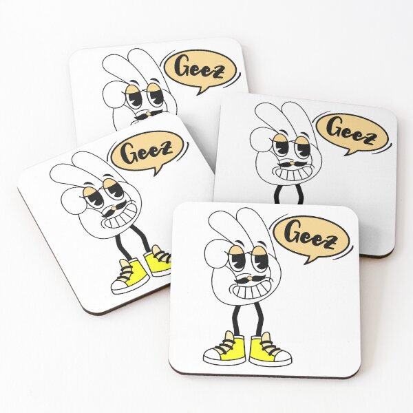 Item preview, Cheerful Geez Mascot Hand with Mustache Design designed and sold by WilDigitalFinds.