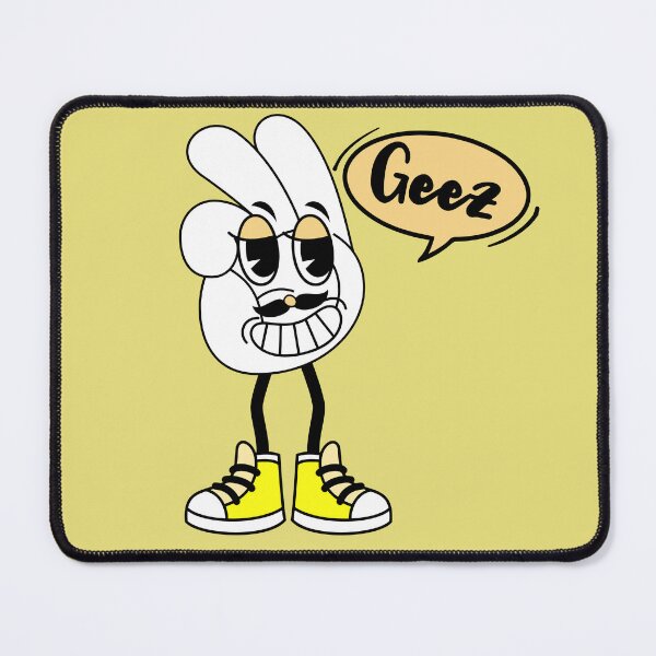 Item preview, Cheerful Geez Mascot Hand with Mustache Design designed and sold by WilDigitalFinds.