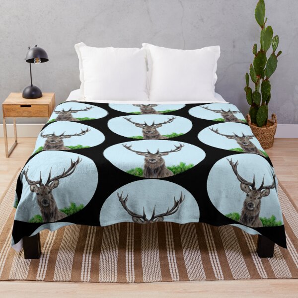 Item preview, Stag (black background) designed and sold by SandraWarmerdam.