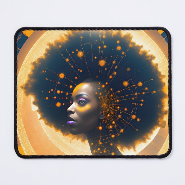 Item preview, Stunning Afrofuturist Portrait of an Ultra Stylish Black Woman designed and sold by bobbi-gyre.