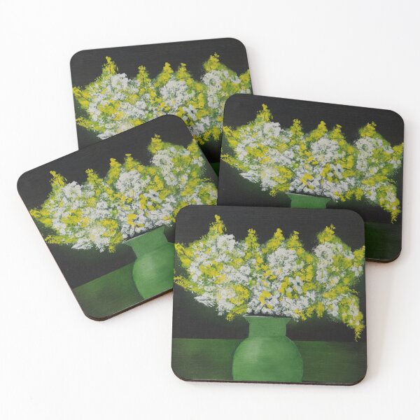 Item preview, Yellow & White Flowers in a Green Vase designed and sold by Rob McCullough.