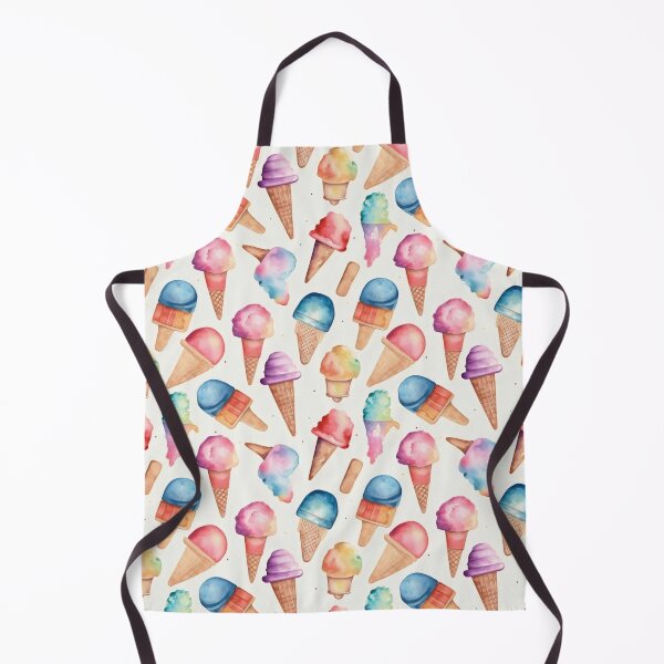 Item preview, Ice cream watercolor seamless pattern tile designed and sold by MiraCleAI.