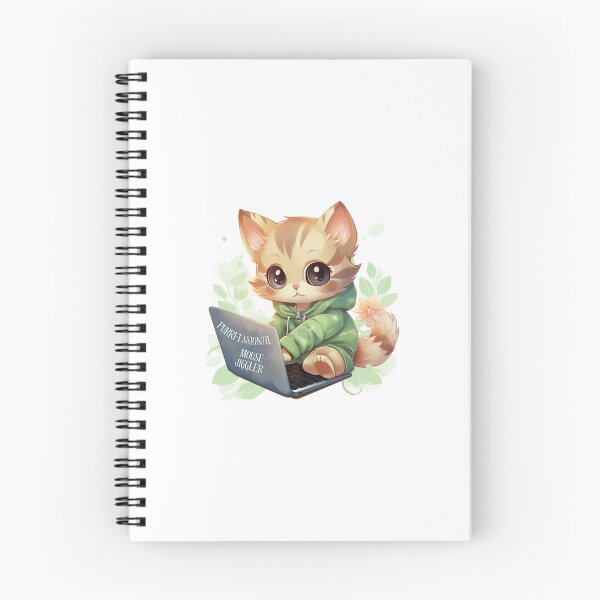 Item preview, Purrfessional Mouse Jiggler Cat on Computer designed and sold by NerdByte.