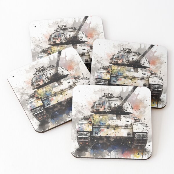 Item preview, Watercolor Panzer Tank designed and sold by TortillaChief.