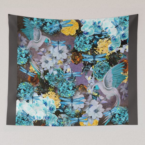 Item preview, PARROTS DRAGONFLIES HYDRANGEAS AND ROSES AND ORCHIDS AND MAGNOLIAS designed and sold by Overthetopsm.
