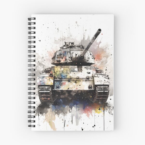 Item preview, Watercolor Panzer Tank designed and sold by TortillaChief.