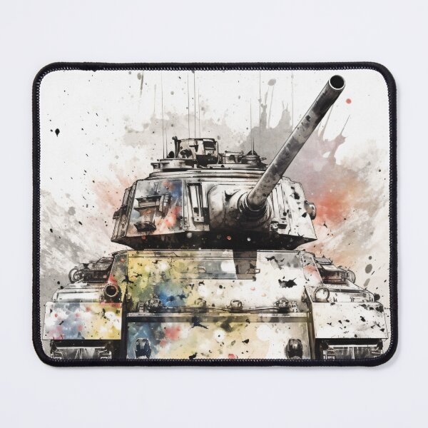 Item preview, Watercolor Panzer Tank designed and sold by TortillaChief.