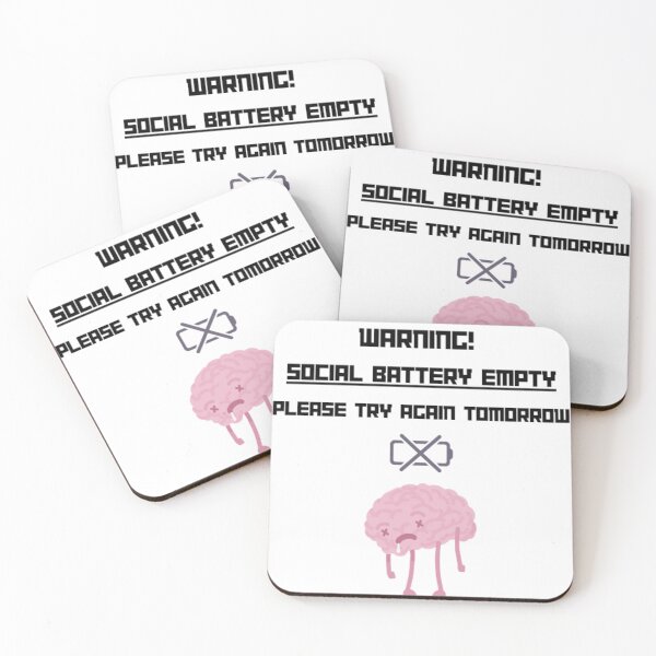 Item preview, Social Battery Empty designed and sold by EmberlyDawn.