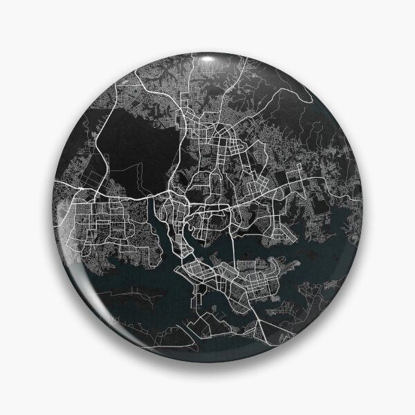 Item preview, Abidjan City Map of Côte d'Ivoire - Dark designed and sold by deMAP.