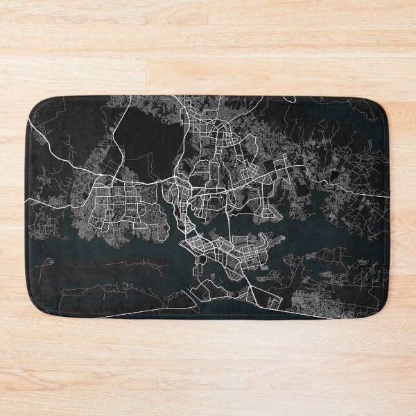 Item preview, Abidjan City Map of Côte d'Ivoire - Dark designed and sold by deMAP.