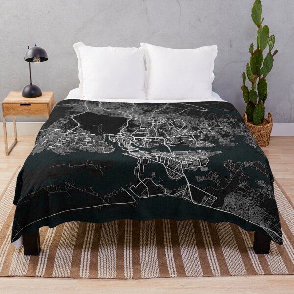 Item preview, Abidjan City Map of Côte d'Ivoire - Dark designed and sold by deMAP.
