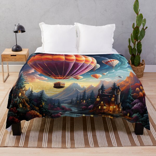 Item preview, Magical Hot Air Balloon Art designed and sold by ConfettiSkyArt.