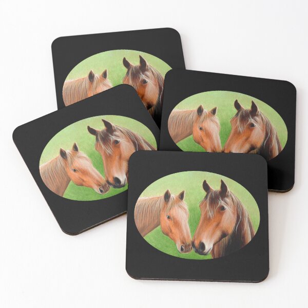 Item preview, Chestnut Horses (black) designed and sold by SandraWarmerdam.