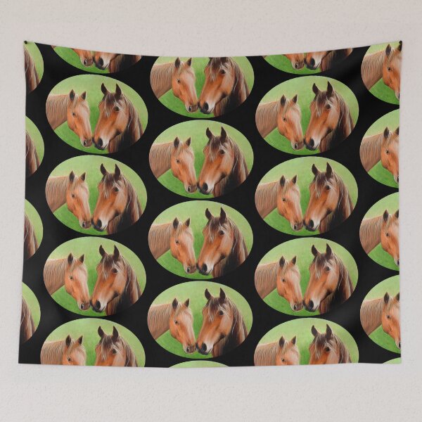 Item preview, Chestnut Horses (black) designed and sold by SandraWarmerdam.