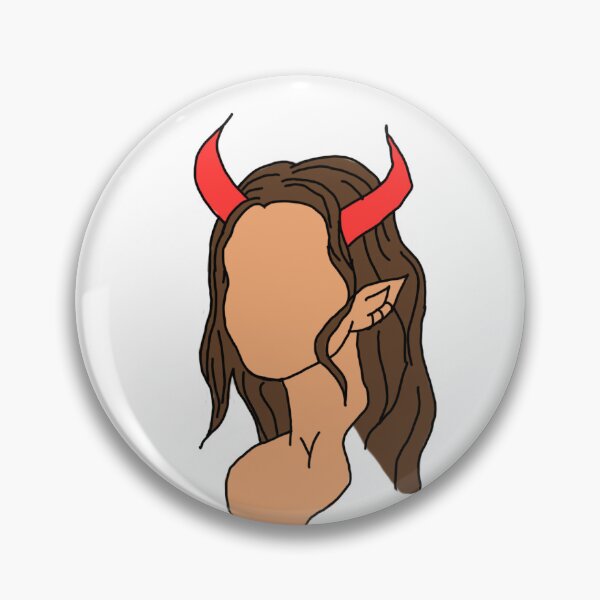 Item preview, girl with red horn designed and sold by Wickystickers.