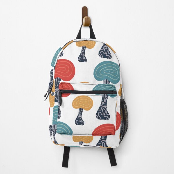Item preview, Abstract Mushrooms Pattern Red Blue Yellow designed and sold by HeartPieces.