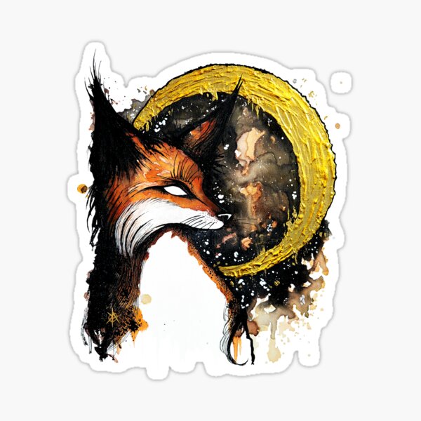 Item preview, Fox and Moon designed and sold by DearhoneyandArt.