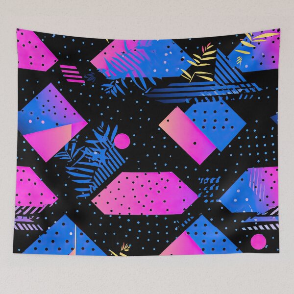 Item preview, 80s and 90s Retro Funky Synthwave Pattern designed and sold by AeonAcademy.