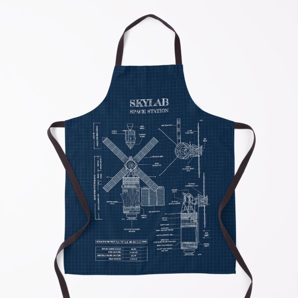 Item preview, Skylab Space Station (Navy Blueprint. Vertical) designed and sold by BGALAXY.