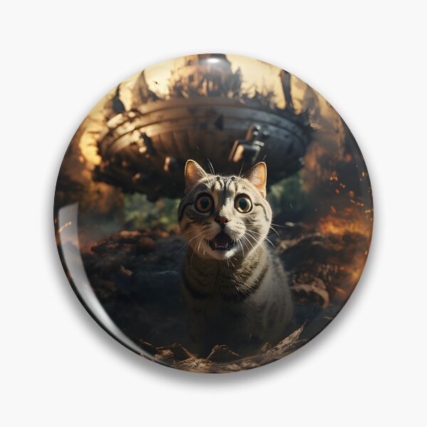 Item preview, Cat Selfie Ufo Destroyed City designed and sold by RosmirStore.