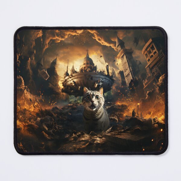 Item preview, Cat Selfie Ufo Destroyed City designed and sold by RosmirStore.