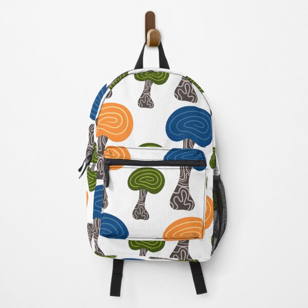 Item preview, Abstract Mushrooms Pattern Blue Orange Green designed and sold by HeartPieces.