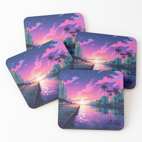 Item preview, Miami Dreams - Artistic Anime Cityscape designed and sold by Brownpants.