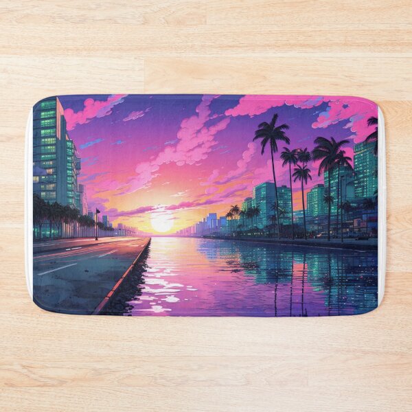 Item preview, Miami Dreams - Artistic Anime Cityscape designed and sold by Brownpants.