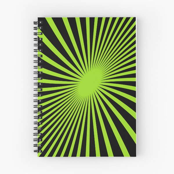 Item preview, Black & Neon Green Abstract Swirl Sun Burst Line Pattern Cyber Lime 99DC1B 2024 Trending Shades designed and sold by ColorOfTheYears.