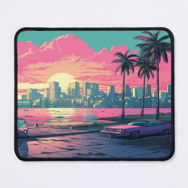 Item preview, Retro Synthwave Miami - Neon Dreams and 80s Vibes designed and sold by Brownpants.
