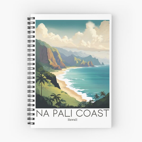 Item preview, A Vintage Travel Illustration of Na Pali Coast - Hawaii designed and sold by GoodOldVintage.