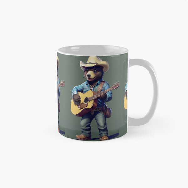 Item preview, a cool bear cowboy playing guitar designed and sold by Pelzi100.
