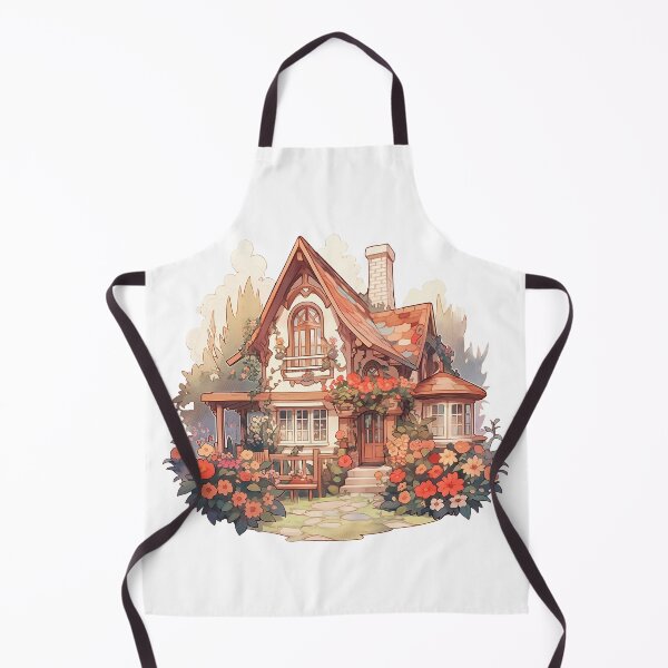 Item preview, Cozy Cottage with Summer Flowers in Rustic and Cottagecore Style designed and sold by CozyKawaiiArt.