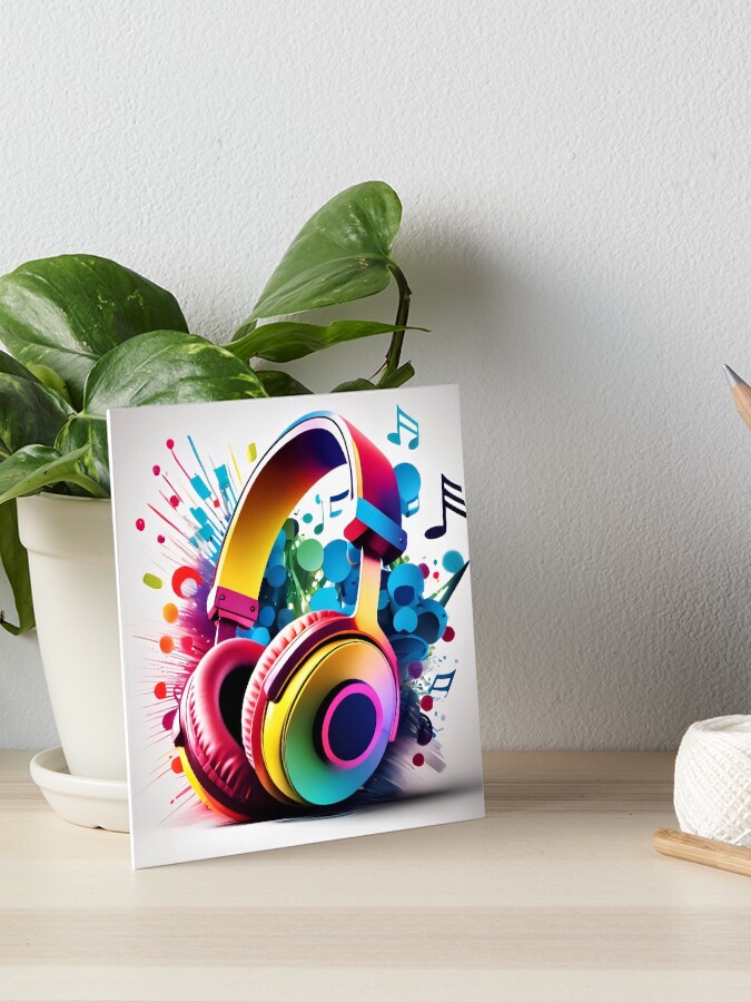 colorful headphone music