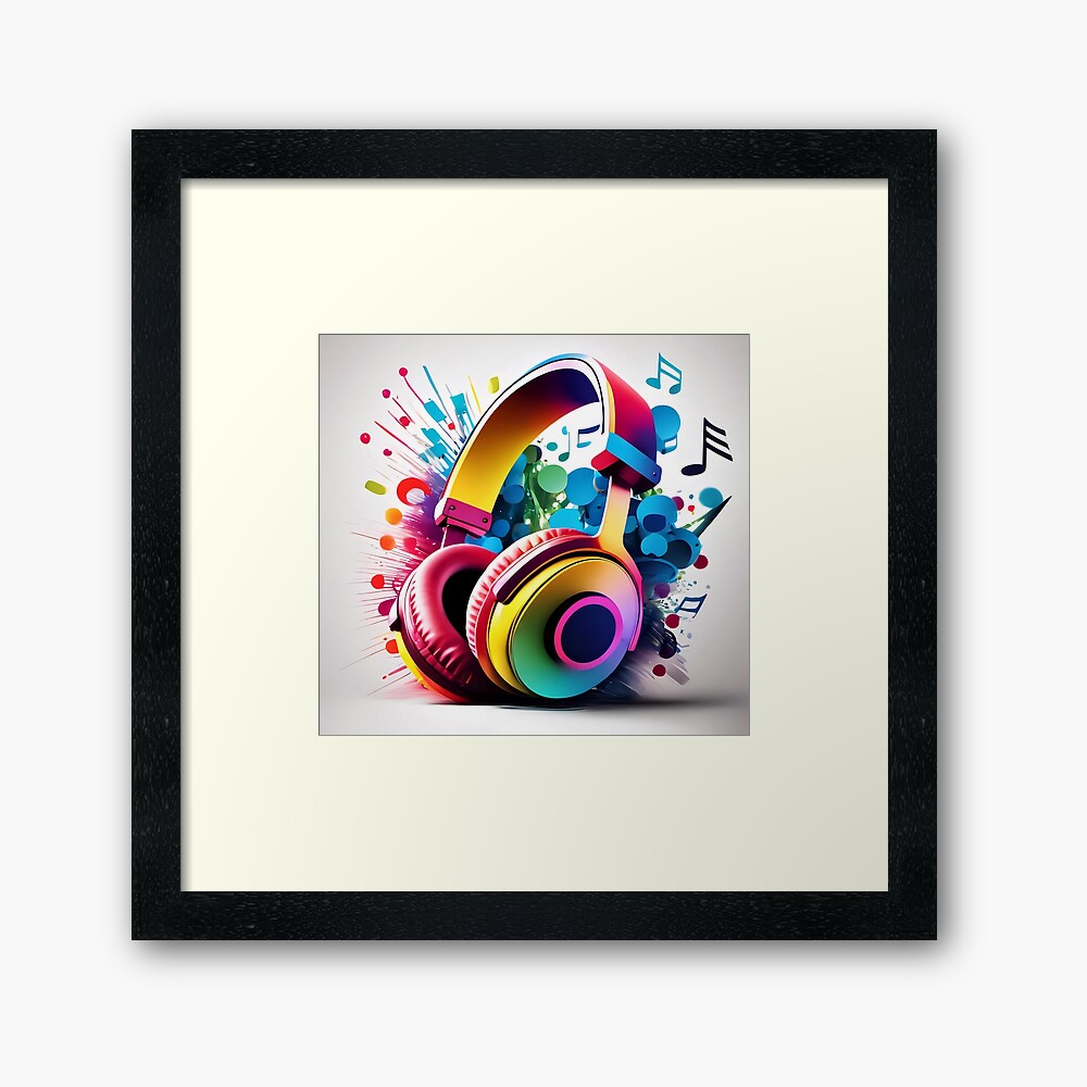 colorful headphone music