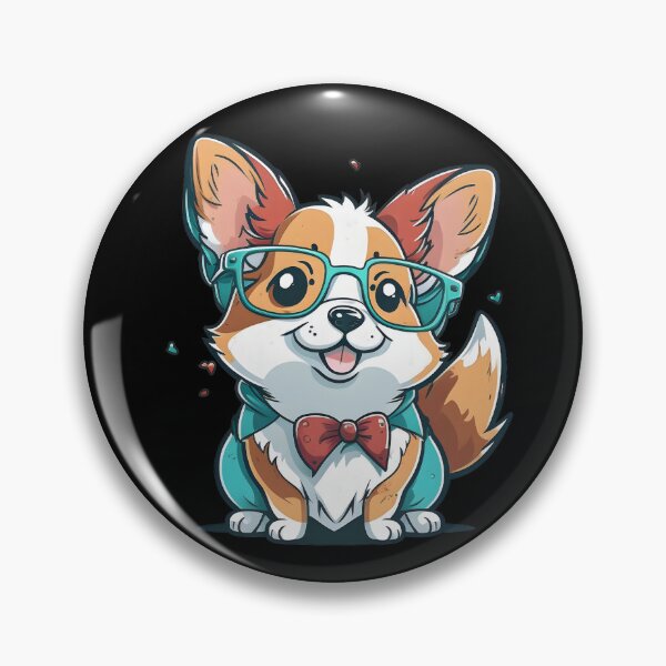 Item preview, Colorful Kawaii Corgi Nerd designed and sold by Leonardo Palumbo.